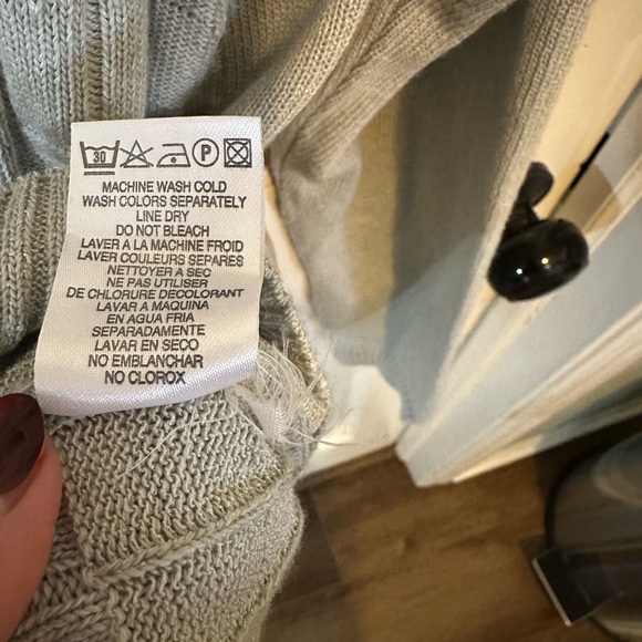 RAFFI Linea Uomo Italy  Long Sleeve Knits Polo Men's Size Large Tan/gray & Blue - Picture 6 of 10